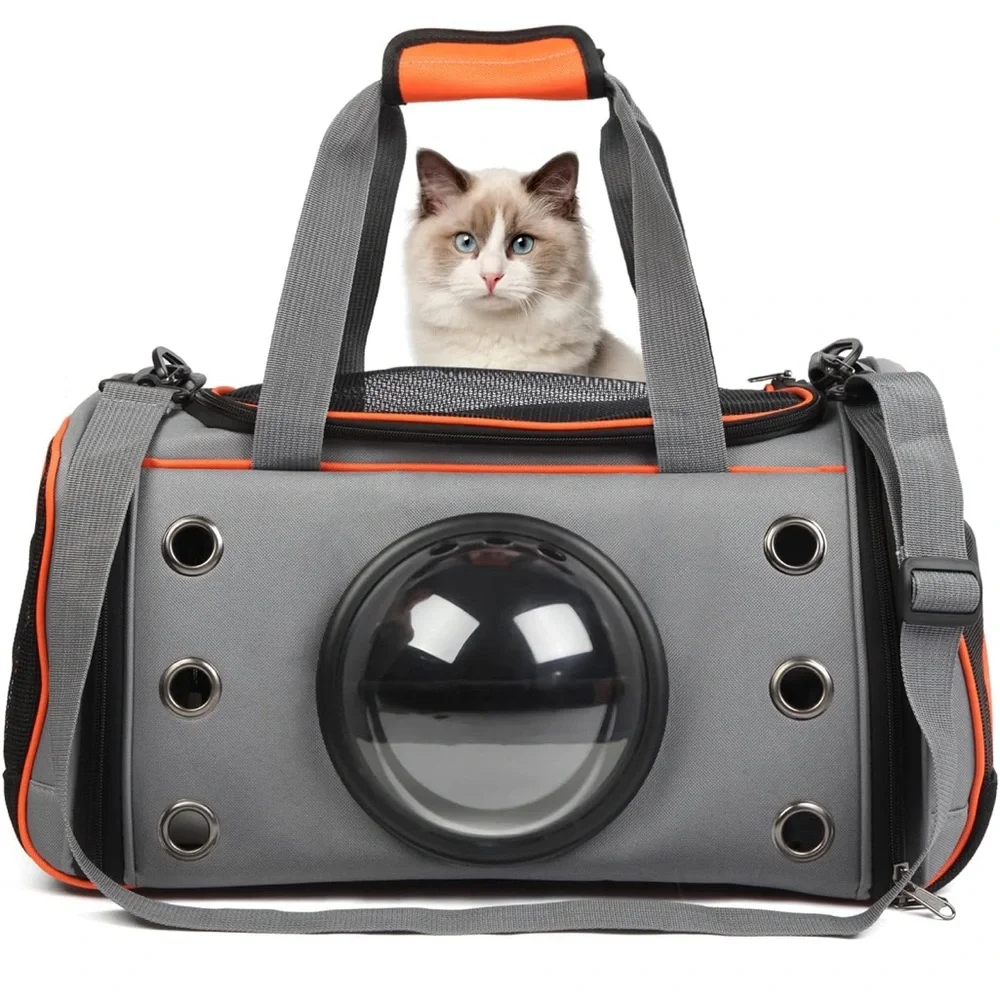 (S/M) Pet carrier bag w/ clear bubble window